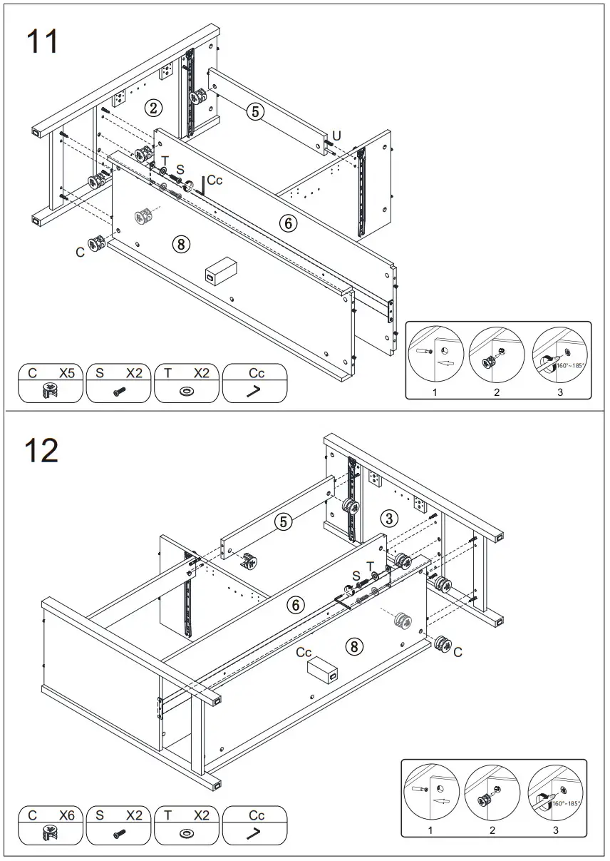 HOMCOM 835 404 White MDF Modern Sideboard Serving Buffet Storage Cabinet Cupboard - Figure 18