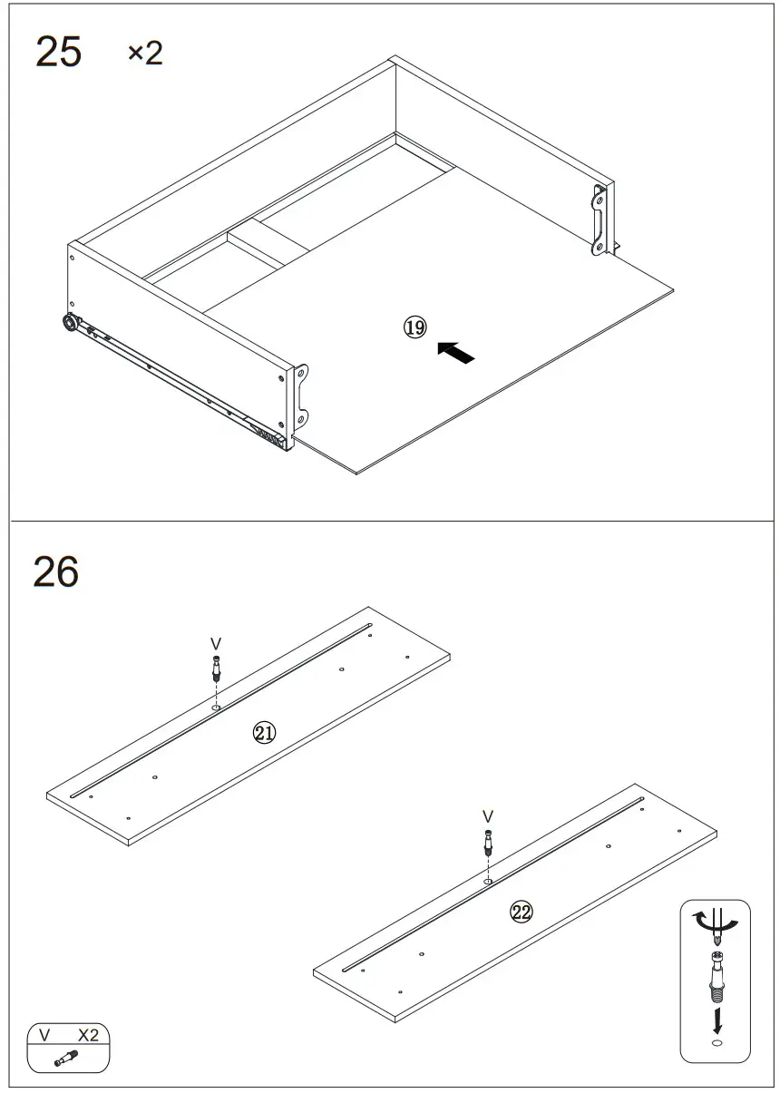 HOMCOM 835 404 White MDF Modern Sideboard Serving Buffet Storage Cabinet Cupboard - Figure 25