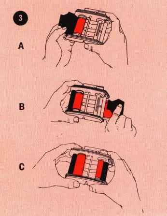 graflex Rapid-Vance 120 Roll Film Holder Instruction Manual - Attaching Film to take-up spool