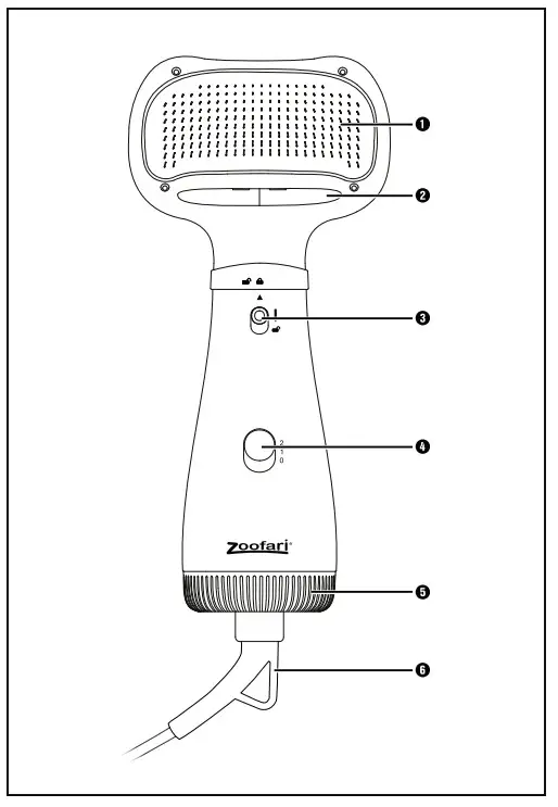 Zoofari ZTWB 300 A1 Pet Grooming & Drying Brush