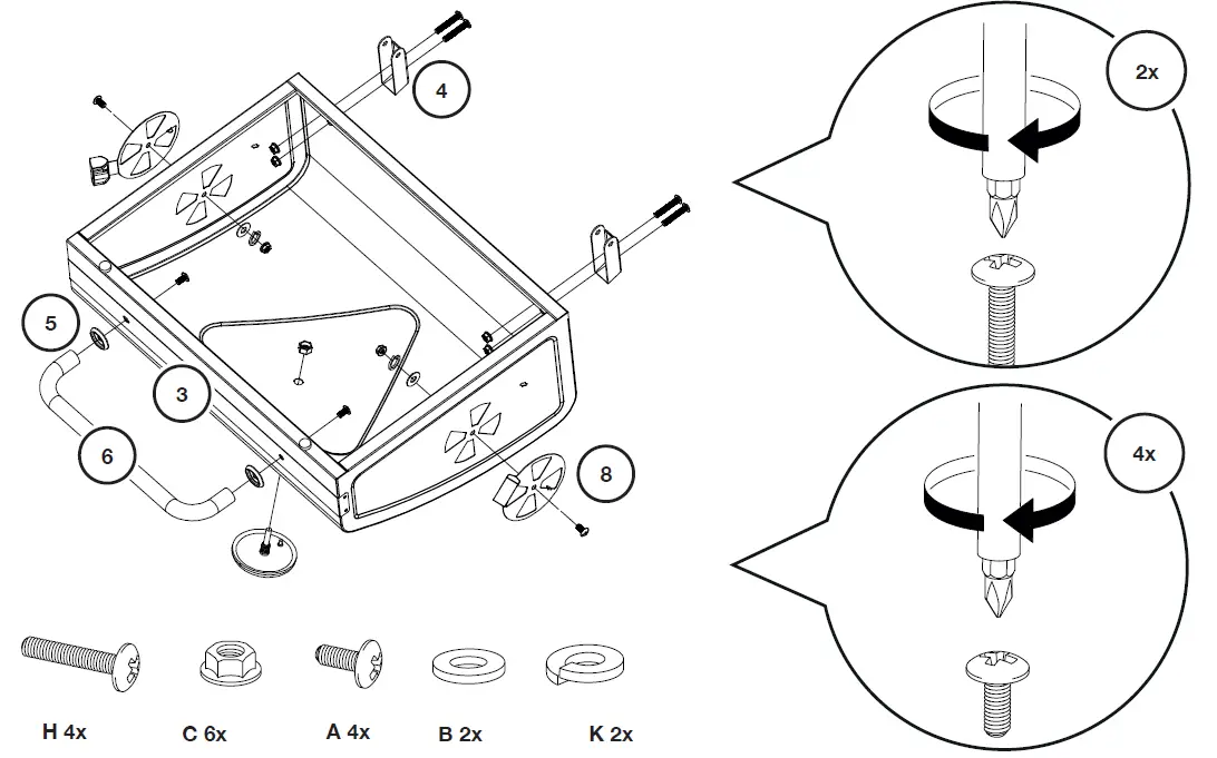 VonHaus 2500330 Compact Charcoal BBQ 20