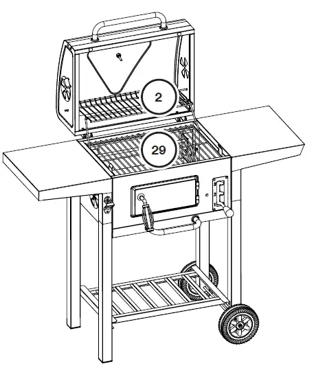 VonHaus 2500330 Compact Charcoal BBQ 22
