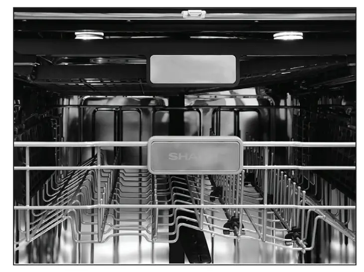 SHARP SDW6757ES 24 Inch Top Control Stainless Steel Dishwasher - LED LIGHTS