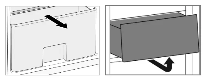 BOMANN KG 184.1 Household Fridge Freezer - inserting the drawers