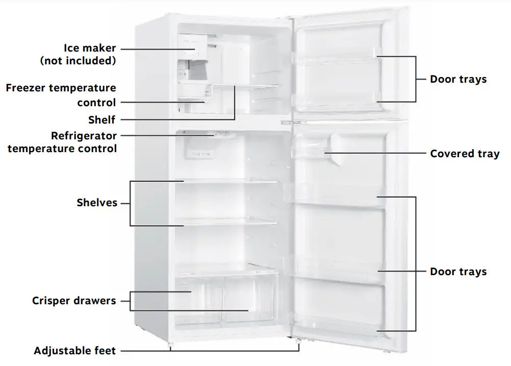 element ENR18TFGB Series 18 Cu. Ft. Refrigerator - fig