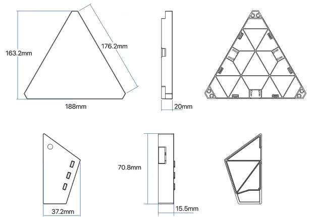 FANTECH Smart RGB Triangle Light Panels - fig 16