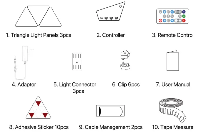 FANTECH Smart RGB Triangle Light Panels - fig 16
