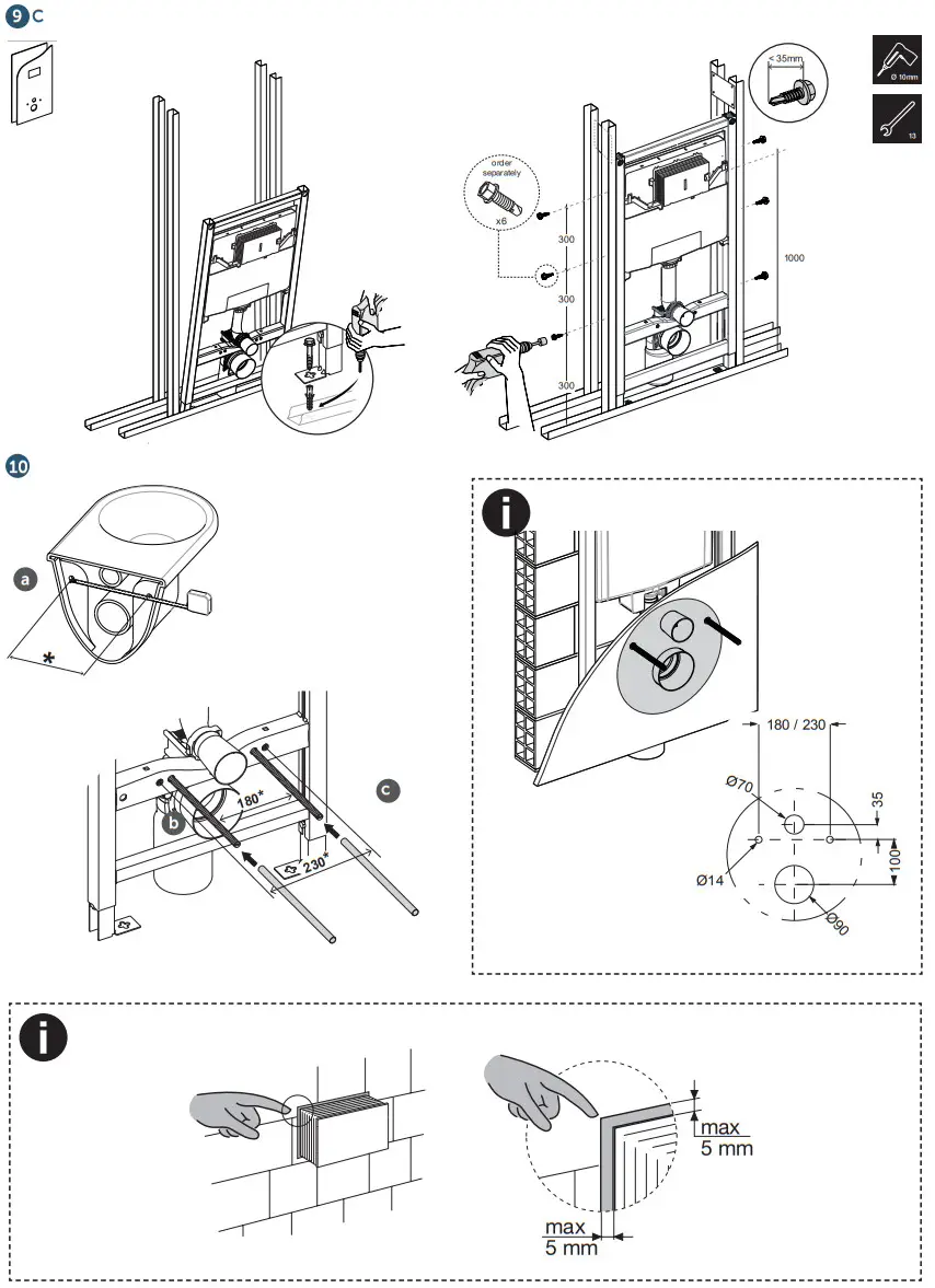 HORNBACH R009467 Ideal Standard ProSys Support Frame for Toilet - Figure 4