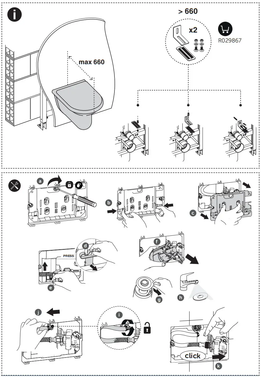 HORNBACH R009467 Ideal Standard ProSys Support Frame for Toilet - Figure 5