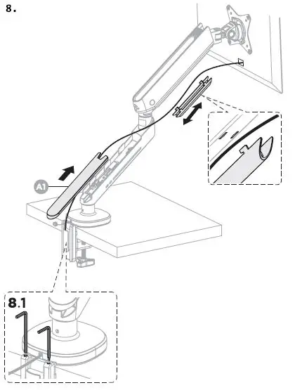 DELTACO GAMING GAM-134 Desk Mount Arm Multi-Color LEDS-13