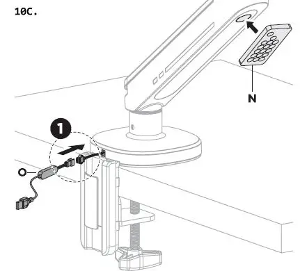 DELTACO GAMING GAM-134 Desk Mount Arm Multi-Color LEDS-17