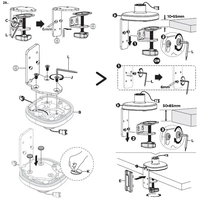 DELTACO GAMING GAM-134 Desk Mount Arm Multi-Color LEDS-4
