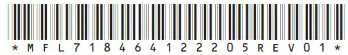 LG MFL71846412 LED TV - barcode