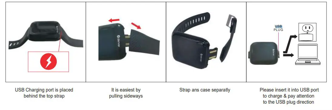 denver SW-154 Smartwatches - CHARGING INSTRUCTION