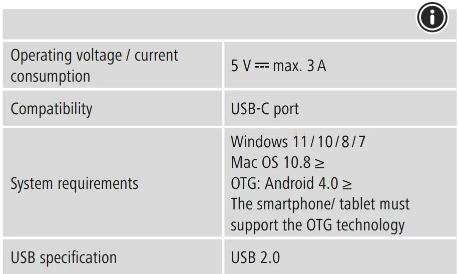 hama 00200126 USB OTG Hub Instruction Manual - Technical Data