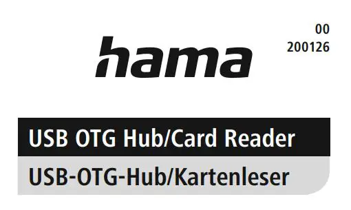 hama 00200126 USB OTG Hub Instruction Manual