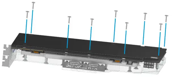 Alphacool Core Eisblock Aurora RTX N 3090 Ti Suprim X INCL Bakplate - Mounting the backplate