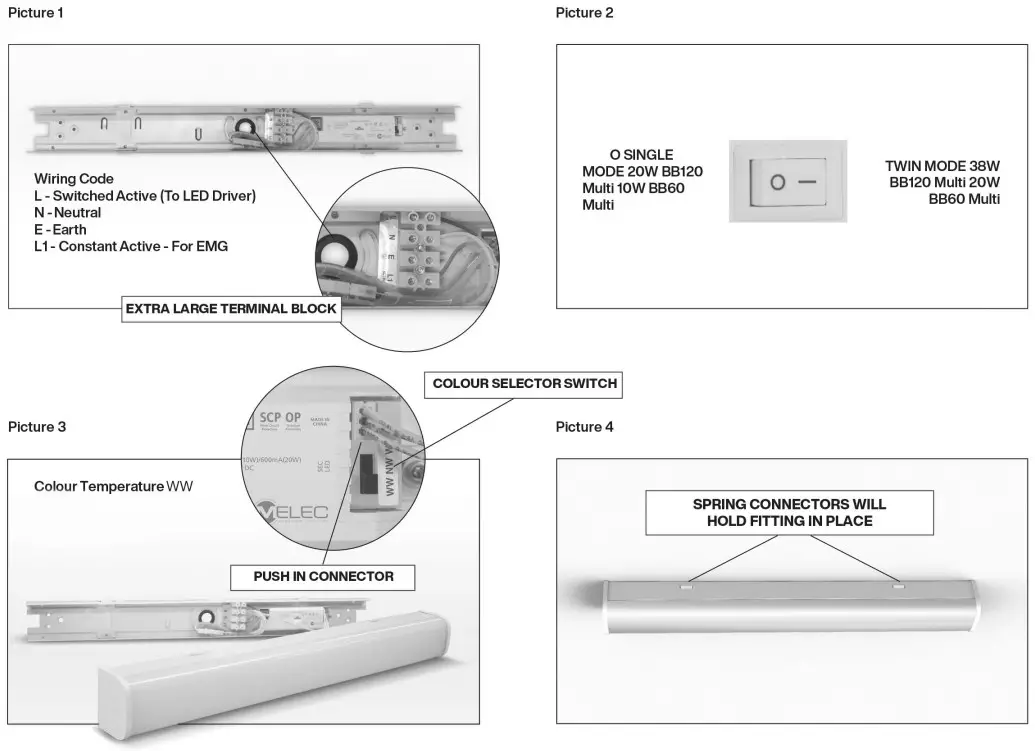MELEC ML MRBBV2 60 Diffused LED Batten - FIGURE 2