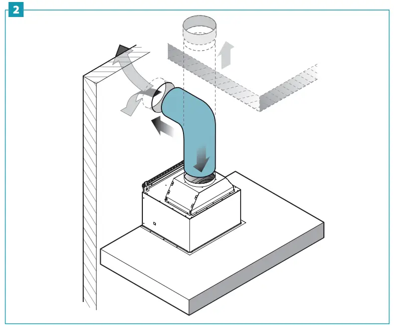 falmec FOLIN36W12OS Line Outdoor Wall Mount Range Hood - fig 7