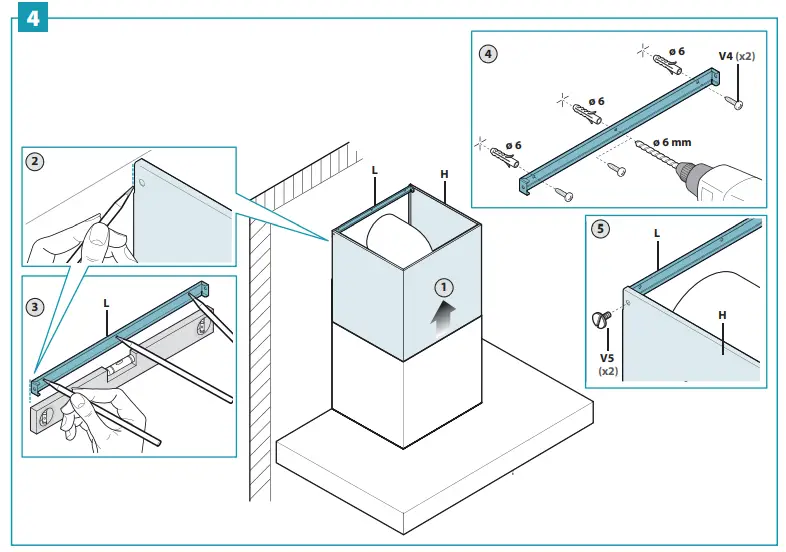 falmec FOLIN36W12OS Line Outdoor Wall Mount Range Hood - fig 9