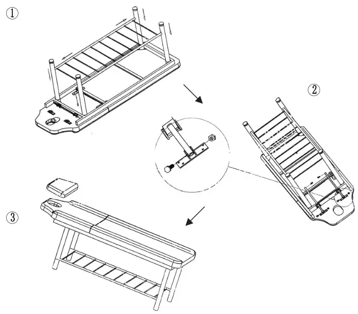 GIMA 2204 Massage Table - lnstallation procedure