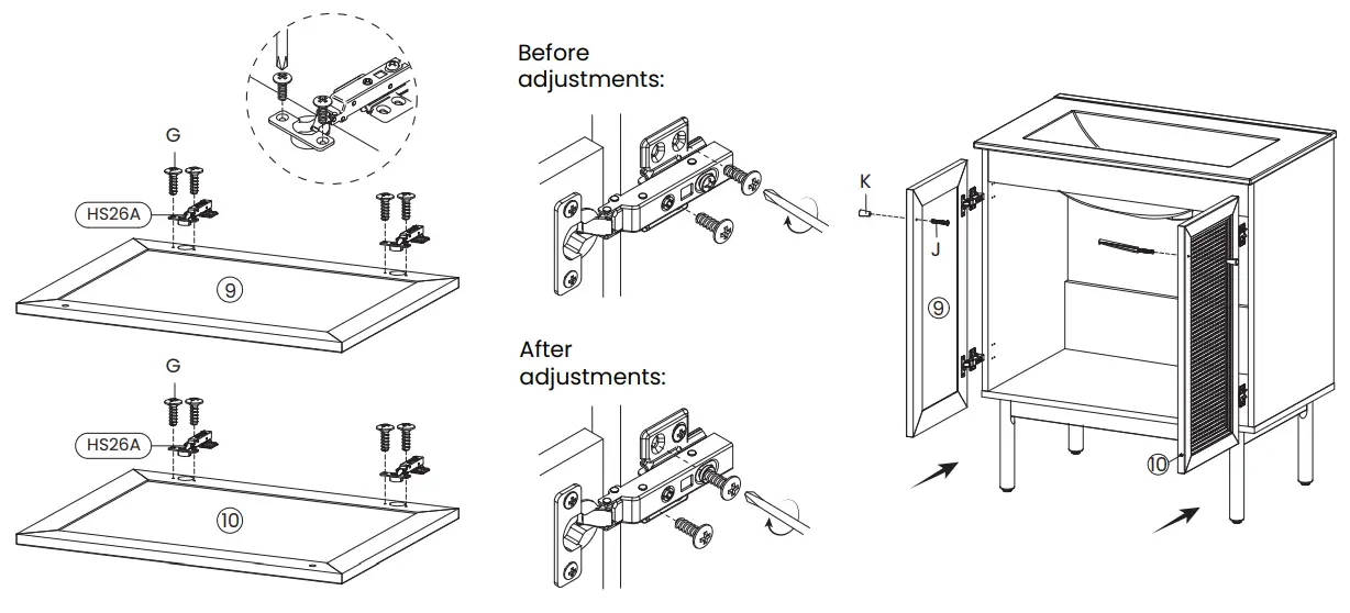 Swiss Madison SM-BV664 Classe 30 Inch Bathroom Vanity In Oak - Attach Doors