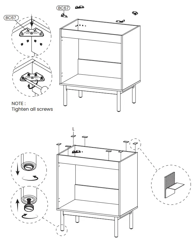 Swiss Madison SM-BV664 Classe 30 Inch Bathroom Vanity In Oak - Cabinet for Installation