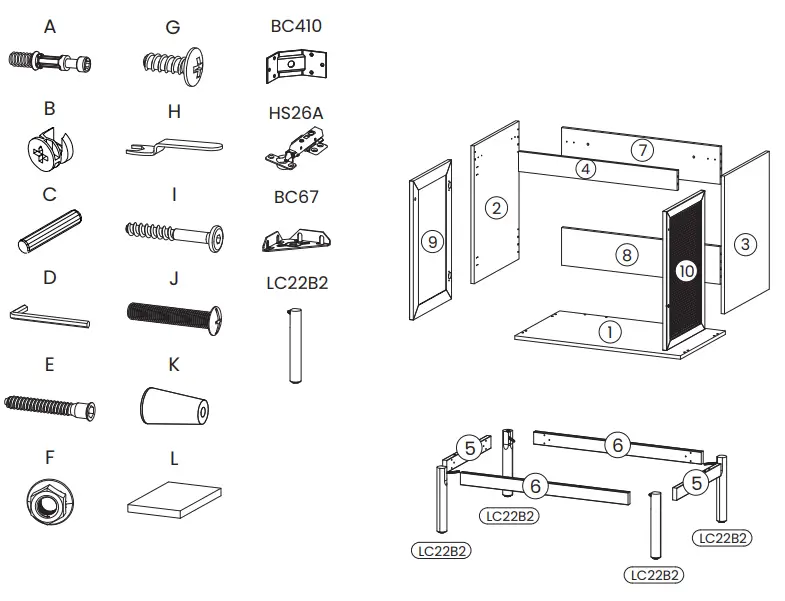 Swiss Madison SM-BV664 Classe 30 Inch Bathroom Vanity In Oak - Parts for Reference