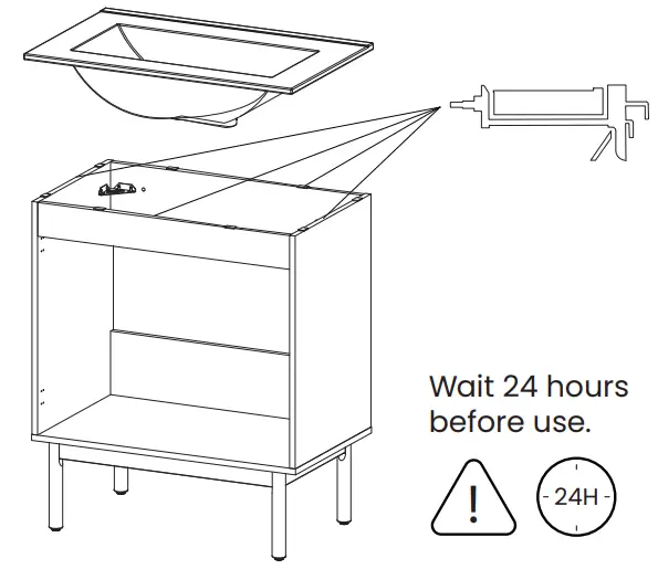 Swiss Madison SM-BV664 Classe 30 Inch Bathroom Vanity In Oak - Top Installation