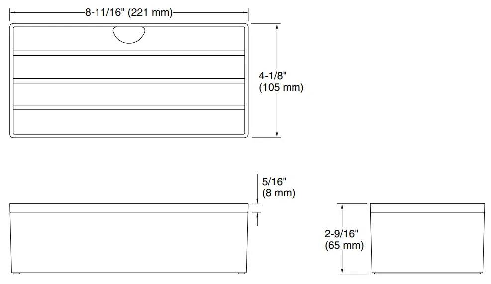 KOHLER K-33586 Drawer Organizer With Lid - parts