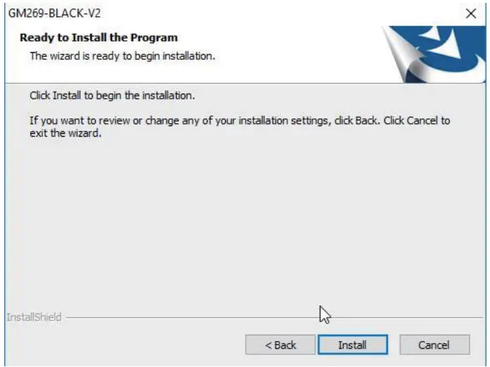 GM269-V2 Software Instructions Installation