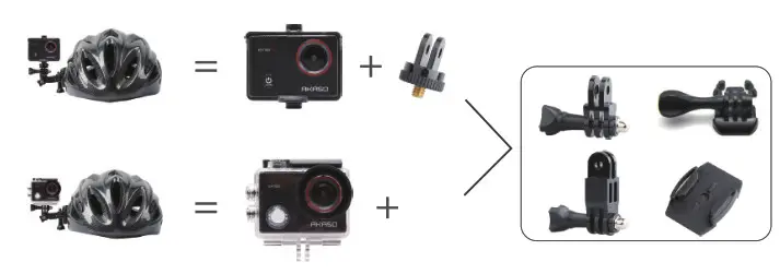 AKASO EK7000 Pro Action Camera - MOUNTING YOUR CAMERA2