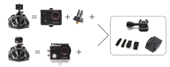 AKASO EK7000 Pro Action Camera - MOUNTING YOUR CAMERA3