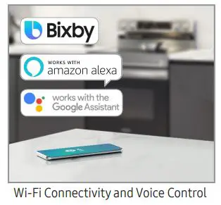 SAMSUNG Fan Convection Electric Range NE63A6511SS - Wi-Fi Connectivity and Voice Control