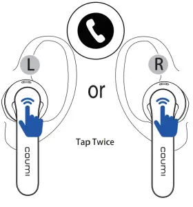 coumi TWS 834A True Wireless Stereo Earbuds-Answer