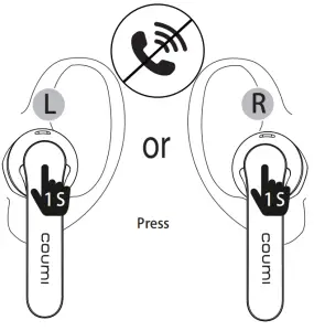 coumi TWS 834A True Wireless Stereo Earbuds-Reject