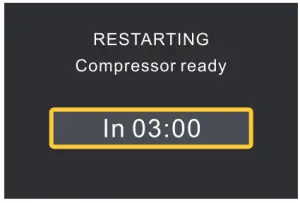 ALORAIR Storm Ultra Industrial Smart WiFi Commercial Dehumidifier - Compressor on waiting interface display