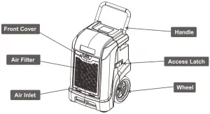 ALORAIR Storm Ultra Industrial Smart WiFi Commercial Dehumidifier - Front View