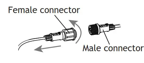 AMP Lighting ASDL-2014-B-BZ Solar Landscape Lighting- Quick Connector