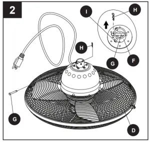 allen roth L1120H WH Valdosta Ceiling Fan - ASSEMBLY INSTRUCTIONS 2