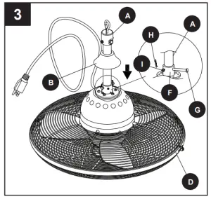 allen roth L1120H WH Valdosta Ceiling Fan - ASSEMBLY INSTRUCTIONS 3