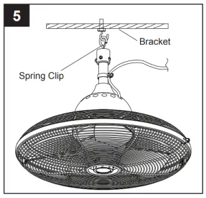 allen roth L1120H WH Valdosta Ceiling Fan - ASSEMBLY INSTRUCTIONS 5