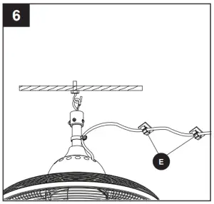 allen roth L1120H WH Valdosta Ceiling Fan - ASSEMBLY INSTRUCTIONS 6