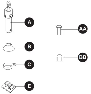 allen roth L1120H WH Valdosta Ceiling Fan -PARTS LIST