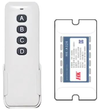 Honggi HK A326 Remote Controller Using 315 MHz Frequency - Cover