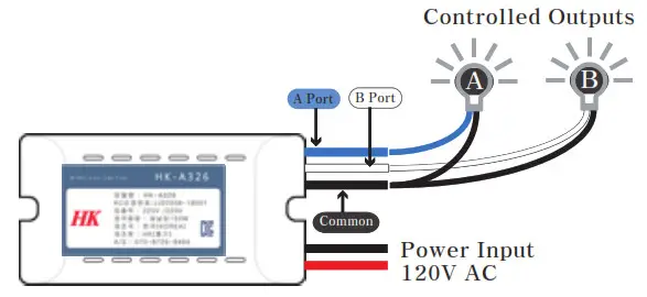 Honggi HK A326 Remote Controller Using 315 MHz Frequency - Receiver and Switcher