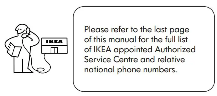 IKEA FOKUSERA Wall Mounted Extractor Hood Instruction Manual - Contact Customer Care