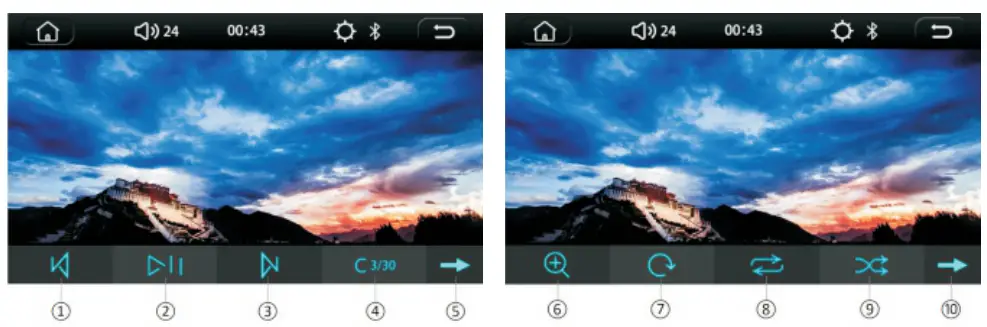 NUNOO Car Multimedia Player - PICTURE PLAY BACK