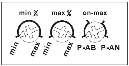 Eltako DTD55L-230V-WG Rotary Pushbutton Dimmer Switch without N Connection Instructions - Function rotary switches