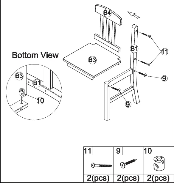 COSTWAY HY10013 Childrens Desk and Chair fig 16